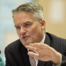 Minister for Finance Mathias Cormann in Parliament yesterday. 