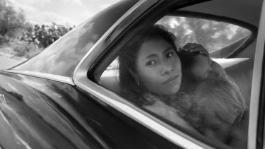 Unlikely favourite to win best picture at the Oscars: Yalitza Aparicio in Roma.