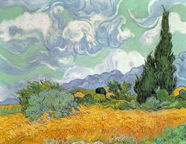 A Wheatfield with Cypresses, 1889