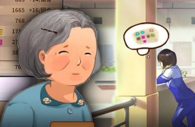 A screen grab of the video game <i>Chinese Parents</I>, where you mete out love and discipline to your virtual offspring.