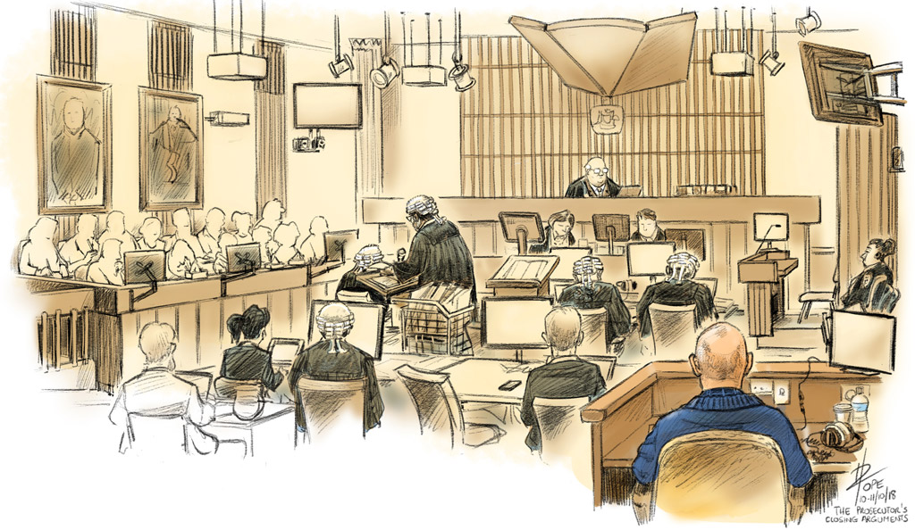 Sketch, the retrial of David Eastman