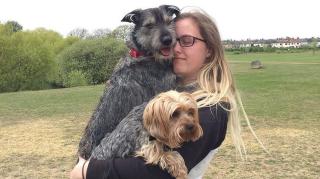 Pictures on Jodie Chesney’s social media pages show her with dogs Max and Woody