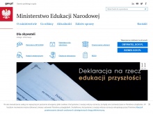 Ministerstwo Edukacji Narodowej - WordPress obsługuję oficjalną witrynę MEN RP w języku polskim i angielskim.