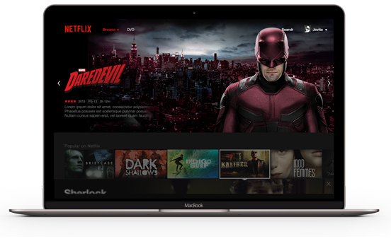 Netflix website on a personal computer