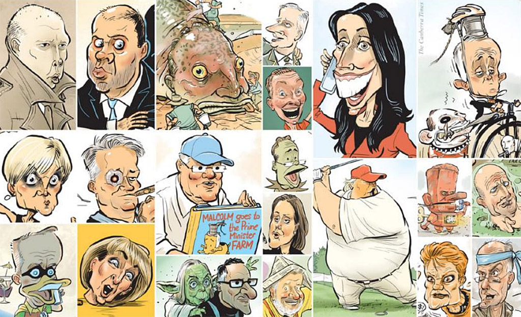 Political caricatures from 2018