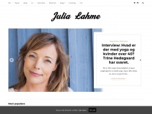 Julia Lahmes blog. Julia kan ikke lade være med (hendes ord) at dele stort og småt på sin blog.