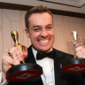 Denyer with his two Logies