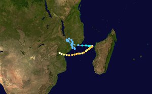 2019-03-04, Track map of Intense Tropical Cyclone Idai of the 2018-19 South-West Indian Ocean cyclone season.