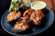 Tikka nimbuda chicken thighs at Abhi's in North Strathfield, Sydney.