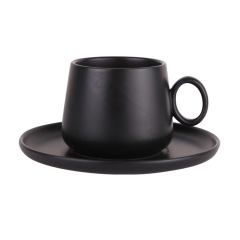 Soho Six-piece Black Cup and Saucer Set