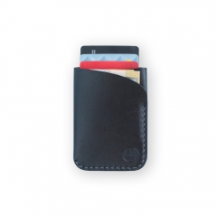 The Two Pocket Kangaroo Leather Wallet - Black