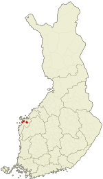 Location of Vaasa in Finland