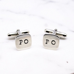 Personalised Sterling Silver Cushion Cufflinks