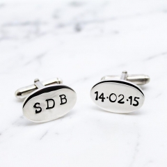 Personalised Oval Cufflinks