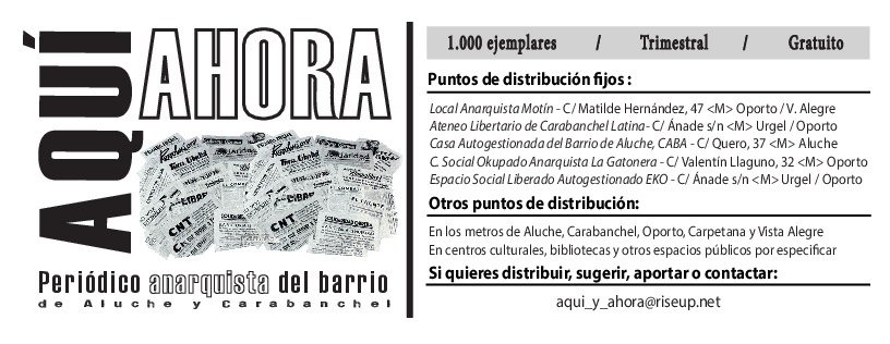 Periódico Anarquista "Aquí y Ahora"