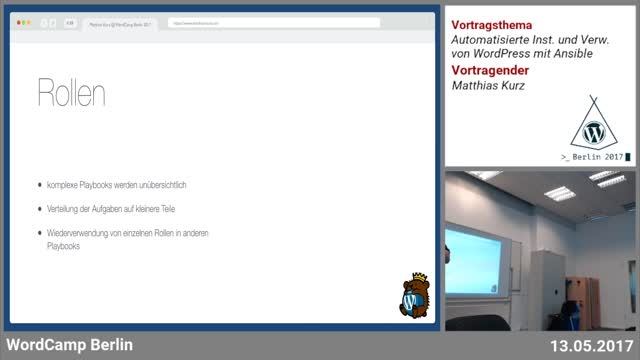 Matthias Kurz: Automatisierte Installation und Verwaltung von WordPress mit Ansible