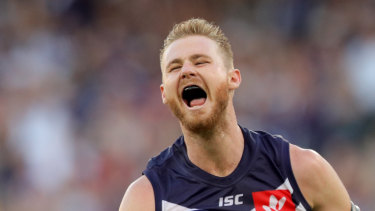 Cam McCarthy got in on the act, booting five goals in his best game for the Dockers.