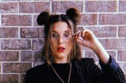 Stranger Things' Millie Bobby Brown and her two-bun look.