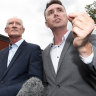 No fair! One Nation's James Ashby makes a complaint to Sergeant Al