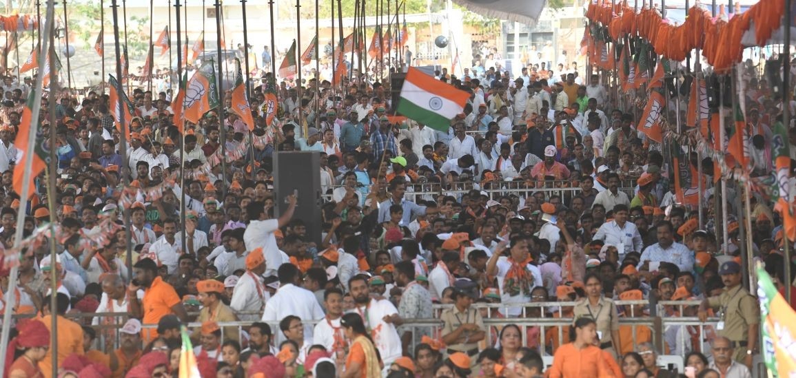 PM Modi addresses a massive rally in Kurnool, Andhra Pradesh