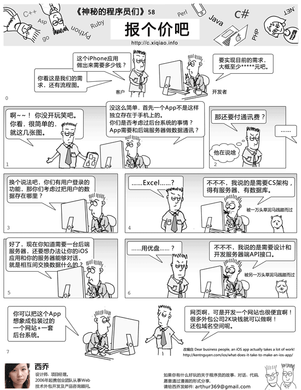 报个价吧——《神秘的程序员们》系列漫画