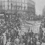 Demonstration, Puerta del Sol, Madrid.