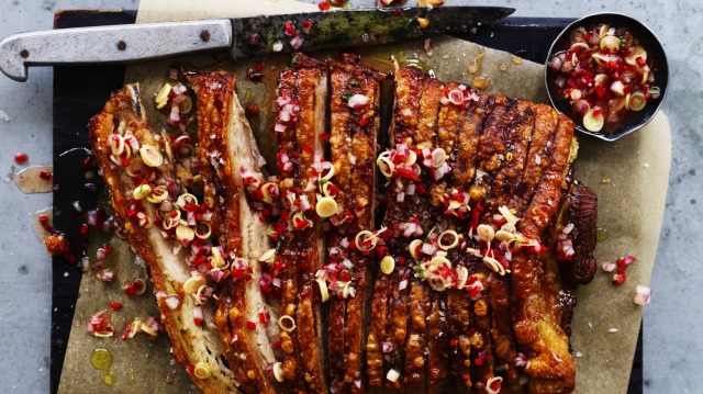 Bali-style roast pork belly.