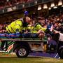 30 March 2019; Dan Leavy of Leinster leaves the pitch after picking up an injury during the Heineken Champions Cup Quarter-Final between Leinster and Ulster at the Aviva Stadium in Dublin. Photo by Stephen McCarthy/Sportsfile