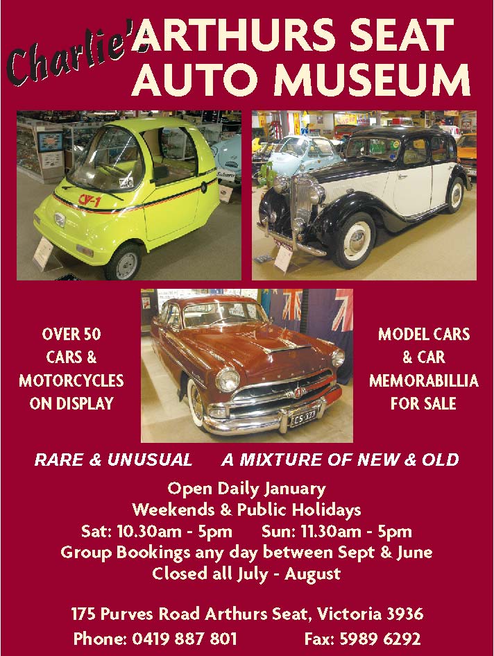 Charlie's Arthur's Seat Auto Museum | Open