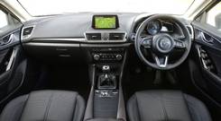 The interior of the Mazda 3