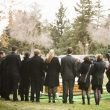 people at a funeral