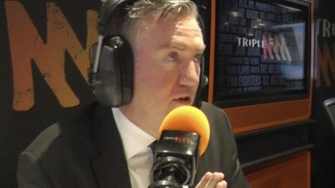 Eddie McGuire on air Monday morning. 