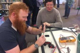 The Repair Cafe, where people help each other fix and re-use appliances.