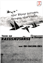  Bannerwerbunb: [krise17] Über Zäune springen - Grenzen überwinden - Broschüre zur Rassismuskrise in Europa