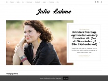 Julia Lahmes blog. Julia kan ikke lade være med (hendes ord) at dele stort og småt på sin blog.