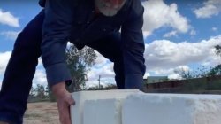 Artist Building Giant Cheese Wall Along U.S.-Mexico