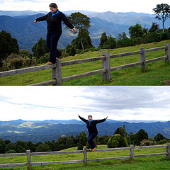 Viv on the edge of the Dorrigo Plateau, 2009