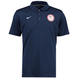 New Team USA Nike Varsity NBA Dri FIT Polo Navy YFL6960