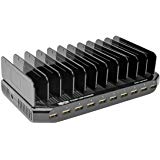 TRIPP LITE 10-Port USB Charging Station Dock with Storage Slots for Tablet iPhone iPad & Laptops (U280-010-ST)