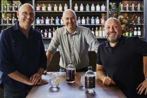 Four Pillars gin.
Left to right: Four Pillars founders Cam Mackenzie, Matt Jones and Stuart Gregor.