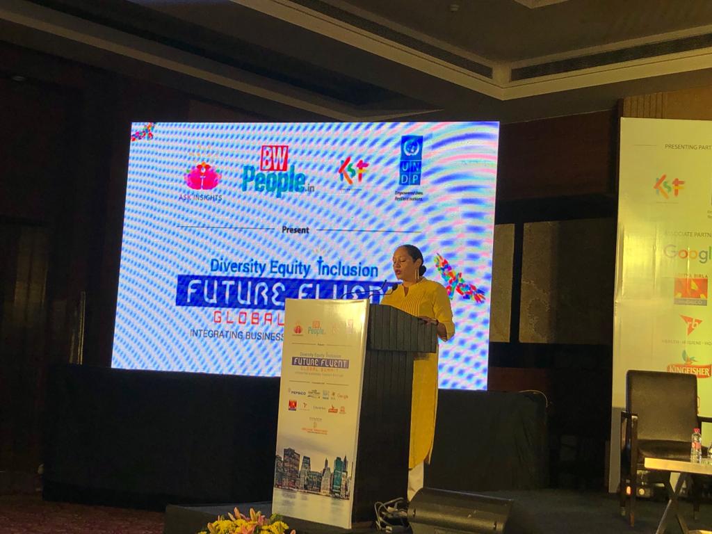 Under #DishaSkills, women from #Haryana are now working at Jindal Steel Factory, establishing that fact that #India's diverse population carries a great potential, considering they are given opportunities without any discrimination: @NadiaRashd, DCD @UNDP_India