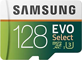 Samsung 128GB 100MB/s (U3) MicroSD EVO Select Memory Card with Adapter (MB-ME128GA/AM)