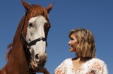 Sixteen-time Group 1 winner and winner of the 2006 Australian Guineas, Apache Cat, with All Star Mile ambassador Olivia ...