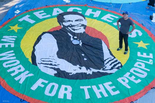 UTLA Art Build: Stand with Los Angeles Teachers!