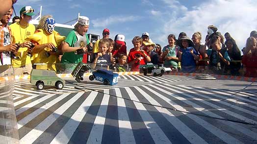 Green Mini Demo Derby at the Energy Fair in Custer, Wisconsin