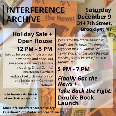 Justseeds Holiday Sale & Open House for Interference Archive