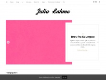 Julia Lahmes blog. Julia kan ikke lade være med (hendes ord) at dele stort og småt på sin blog.