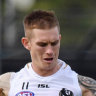 Selection hope: Collingwood midfielder Dayne Beams at training. 