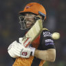 David Warner in action for the Sunrisers in the IPL.