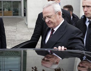 Martin Winterkorn, former CEO of the German car manufacturer Volkswagen, leaves the Reichstag building after questioning at an investigation committee of the German federal parliament in Berlin, Germany, Thursday, Jan. 19, 2017